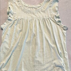 Lucky Brand Light Green Sleeveless Blouse